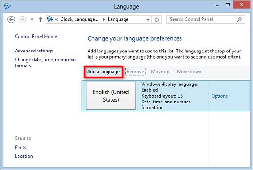 Install russian language pack windows 8